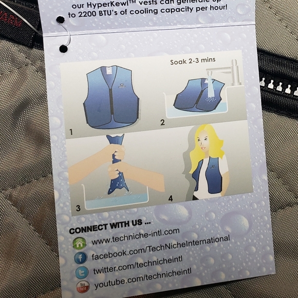 Techniche Hyperkewl Plus Evaporative Cooling Sport Vest Adult 6529 - Picture 6 of 8